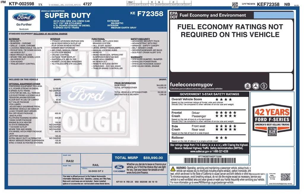 ford f-250 super duty 2019 1FT7W2BTXKEF72358 image ford f-250 super duty 2019 1FT7W2BTXKEF72358 image